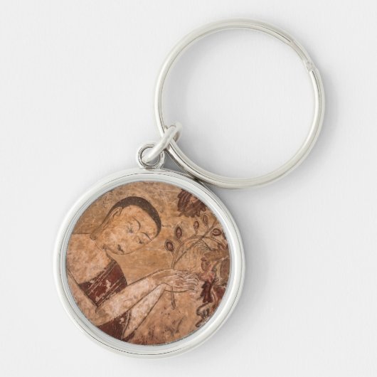 Oude Boeddhistische Schildering Sleutelhanger (Voorkant)