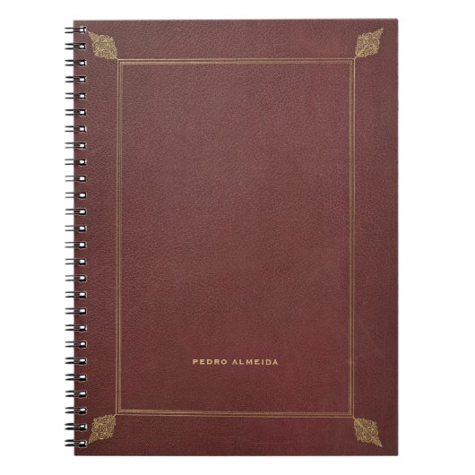 Oude Boek Hoesje  stijl Naam Oude Fashioned Notitieboek (Voorkant)