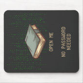 Oude boek met binaire code citaat voor Tech Geek Muismat (Voorkant)