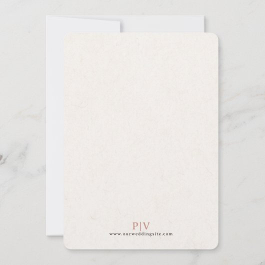 Oude boek Roos Lijst bruiloft uitnodiging (Achterkant)