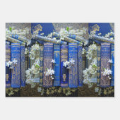 Oude boek stekels & bloesems inpakpapier vel (Voorkant 3)