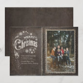  oude boek vrolijke kerstfoto feestdagenkaart (Voorkant / Achterkant)