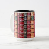 Oude boekbibliotheek Quo Vadis Tweekleurige Koffiemok (Voorkant links)