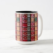 Oude boekbibliotheek Quo Vadis Tweekleurige Koffiemok (Voorkant rechts)