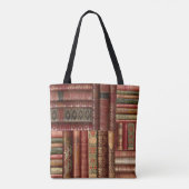 Oude boekbibliotheek tote bag (Achterkant)