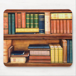 Oude Boeken Antiek bibliotheek boekenplank Mousepa Muismat
