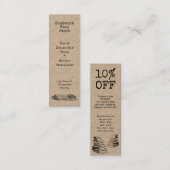 Oude Boeken Bewerkbare Winkel Korting Kaart Mini Visitekaartje (Voorkant / Achterkant)