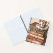 Oude boeken en een kopje koffie gepersonaliseerd (Binnen)