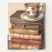 Oude boeken en een kopje koffie gepersonaliseerd (Achterkant)