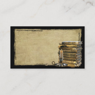 Oude boeken en kaarsen - Prim Biz-kaarten Visitekaartje
