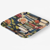 Oude boeken en Rozen Papieren Bordje (Gebogen)