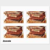 oude boeken in een sticker van de stapelbookplate (Vel)