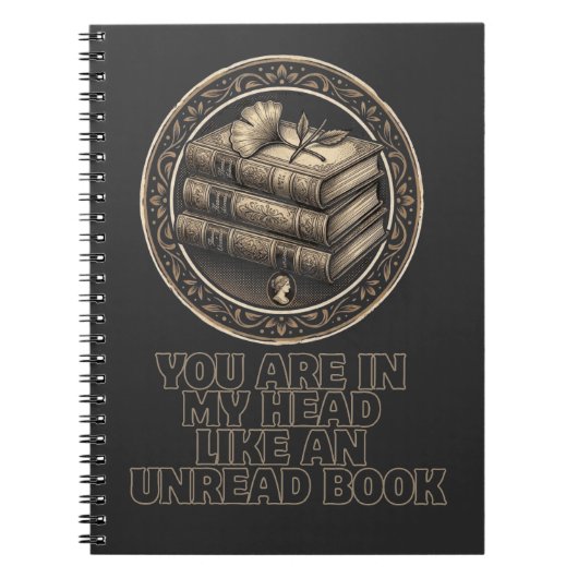 Oude boeken & introspectieve quote notitieboek (Voorkant)