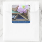 Oude boeken met sleutelbloem ex-libris vierkante sticker (Tas)