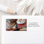 Oude boeken met theepot etiket (Insitu)