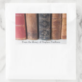 Oude boeken op een rij rechthoekige sticker (Tas)