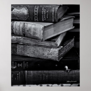 Oude boeken poster