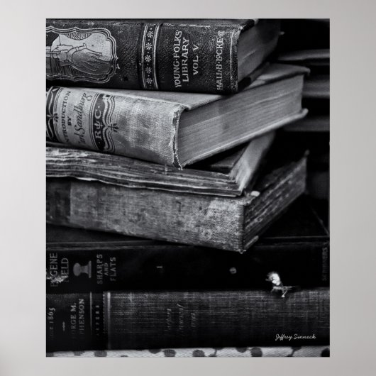 Oude boeken poster (Voorkant)