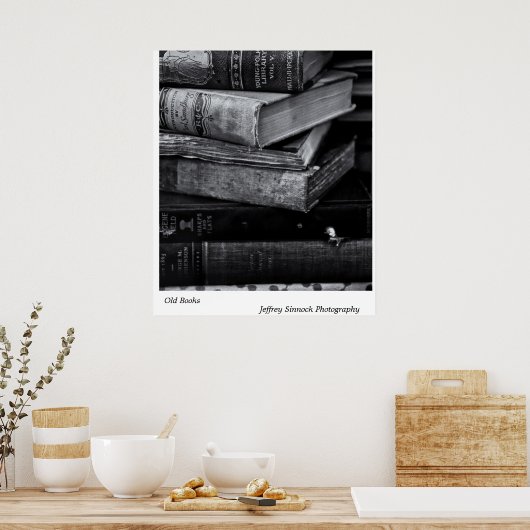 Oude boeken poster (Keuken)