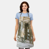 Oude boeken - schort (Gedragen)