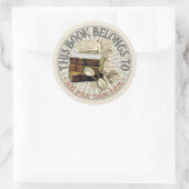 Oude Boeken & Spectacles Bookplate Sticker (Tas)