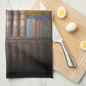 Oude boeken theedoek (Quarter Fold)