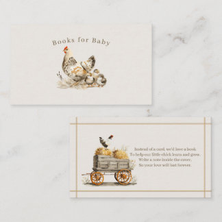 Oude boeken voor baby Kuikentje Informatiekaartje