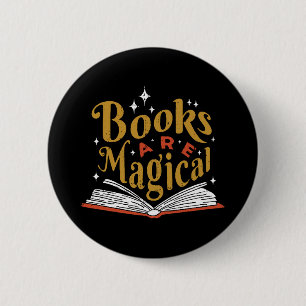 Oude boeken zijn magisch ronde button 5,7 cm