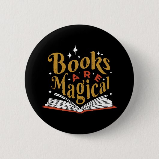 Oude boeken zijn magisch ronde button 5,7 cm (Voorkant)