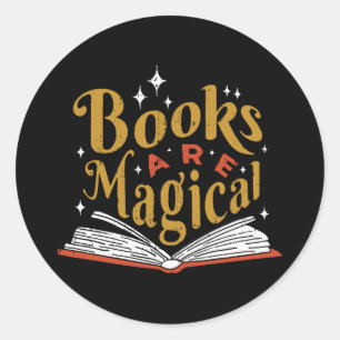 Oude boeken zijn magisch ronde sticker