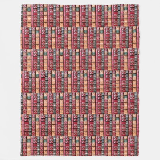Oude boekenbibliotheek (Engelse Essays) Fleece Deken (Voorkant)