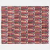 Oude boekenbibliotheek (Engelse Essays) Fleece Deken (Voorkant (Horizontaal))