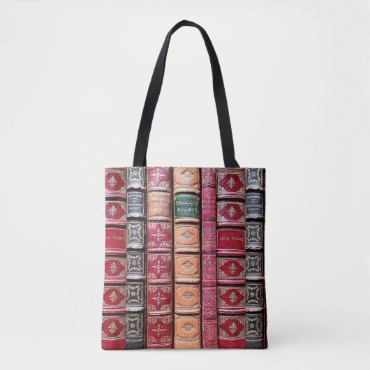 Oude boekenbibliotheek (Engelse Essays) Tote Bag (Voorkant)