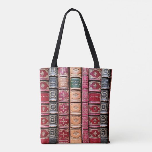 Oude boekenbibliotheek (Engelse Essays) Tote Bag (Achterkant)