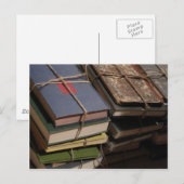 Oude boekenstapel briefkaart (Voorkant / Achterkant)
