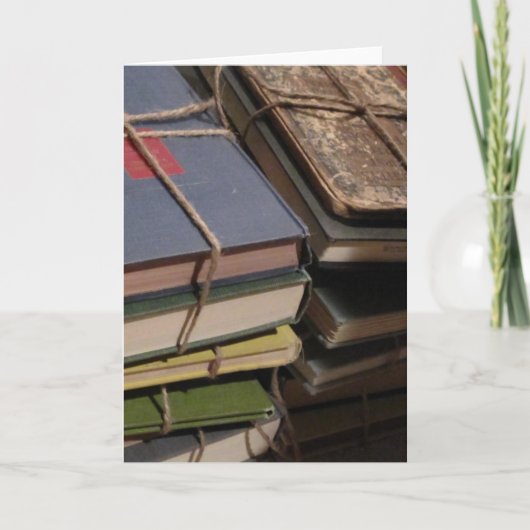 Oude boekenstapel kaart (Voorkant)