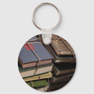 Oude boekenstapel sleutelhanger
