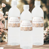 Oude Boekenwinkel Bruidsfeest Wilde Bloemen Waterfles Etiket