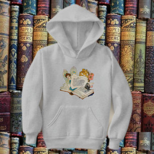 Oude Boekenwurm Fee Leest Illustratie