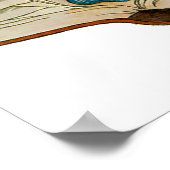 Oude Boekenwurm Fee Leest Illustratie Poster (Hoek)