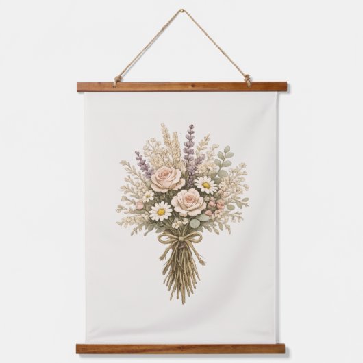 Oude Boeket Wilde Bloemen Hangend Wandkleed (Voorkant)