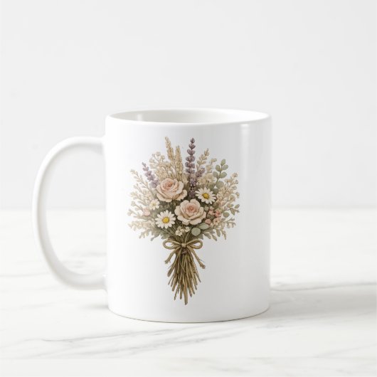 Oude Boeket Wilde Bloemen Koffiemok (Links)