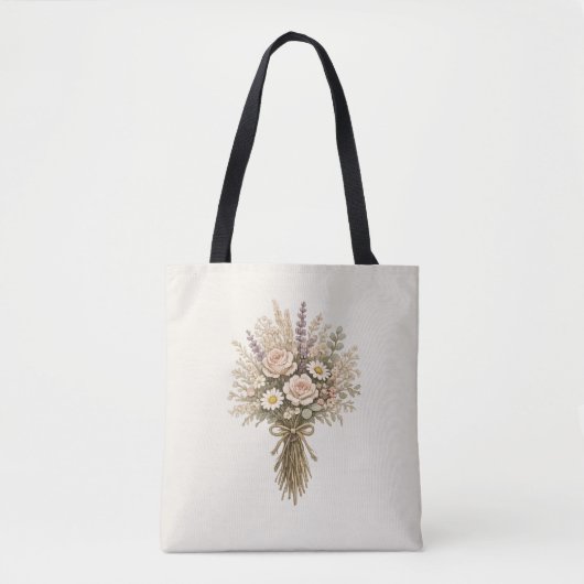 Oude Boeket Wilde Bloemen Tote Bag (Voorkant)