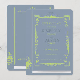 Oude Boekomslag | Boek Thema Save the Date Kaart