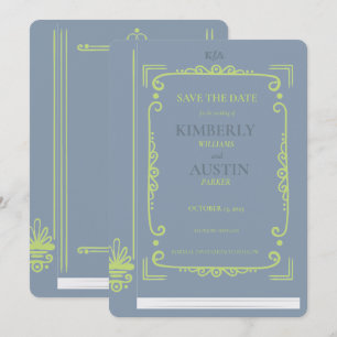 Oude Boekomslag   Boek Thema Save the Date Kaart
