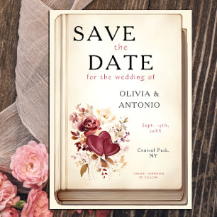 Oude Boekomslag Elegant Romantisch Save The Date