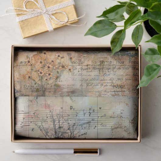 OUDE BOERDERIJ IN DE HERFST DECOUPAGE TISSUEPAPIER (Geschenk)