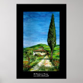 Oude boerderij in het landschap Chianti-Toscane Poster (Voorkant)