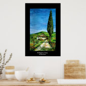 Oude boerderij in het landschap Chianti-Toscane Poster (Keuken)