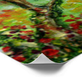 Oude boerderij in het landschap Chianti-Toscane Poster (Hoek)